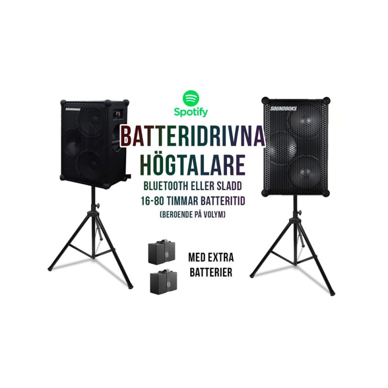 Batteridrivna partyhögtalare